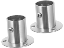 Conjunto De 2 Suportes De Flange Em Aço Inoxidável Para Varão De Cortina De Chuveiro, Para Banheiro