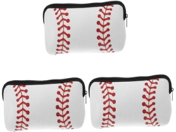 Neceser Portátil De Béisbol De 3 Piezas, Organizador De Maquillaje De Neopreno Impermeable.