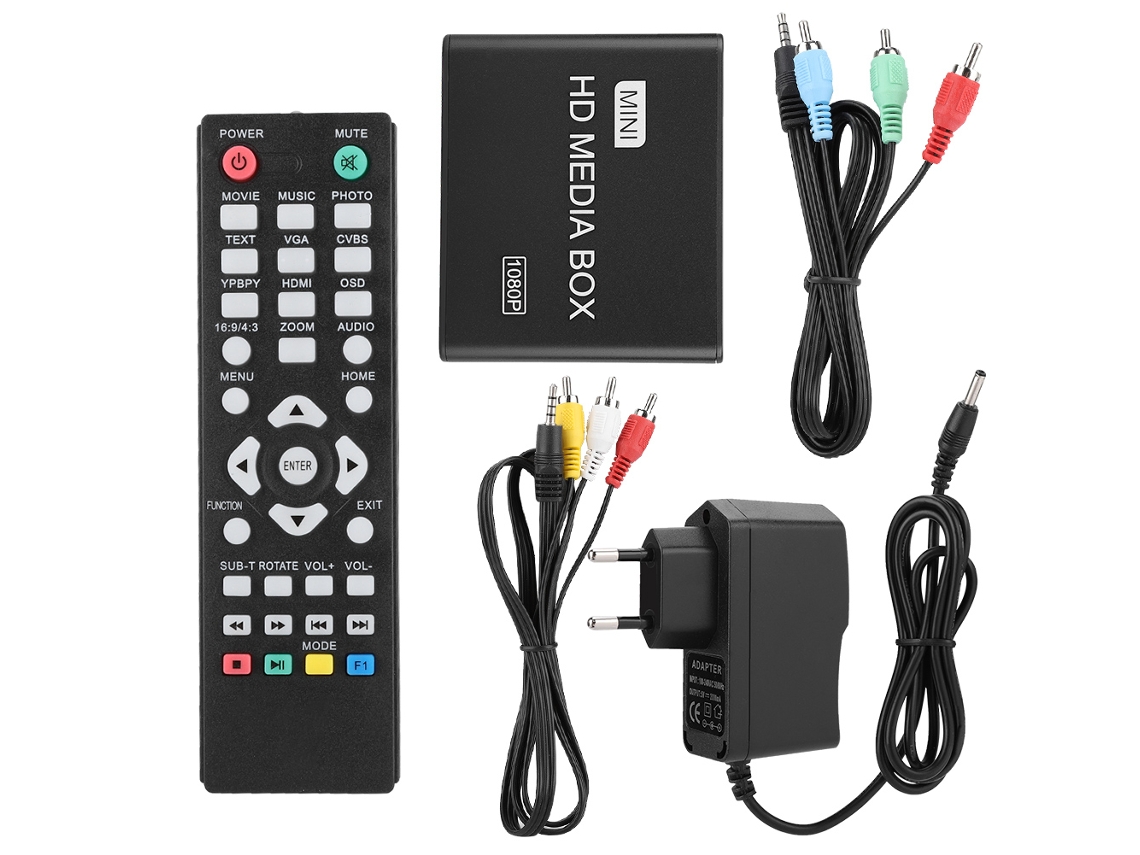 Reproductor De Vídeo Hdmi Mini K8 1080p Con Decodificador De Disco Duro Y Reproductor Multimedia Hd