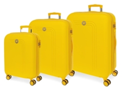 Movom Juego De Maletas Abs Rígida Amarillo