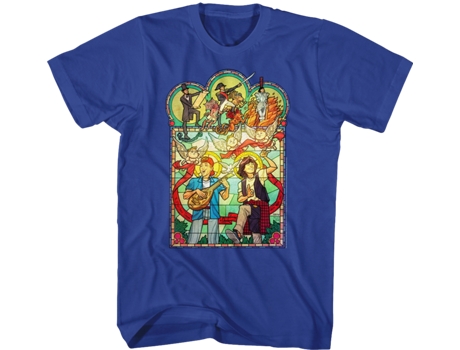 Camiseta Unisexo DEEPSTONE Stained Glass Bill and Ted's Excellent Adventure Real (M)