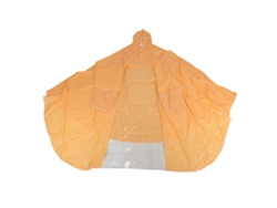 Poncho Impermeable Liso Para Bicicleta Eléctrica Con Capucha Y Funda Para Espejo, 4 Unidades, Color Naranja, Pvc, Reutilizable.