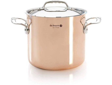 Olla Alta en Cobre y Acero Inoxidable DE BUYER