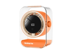 Ventilador De Mesa Eifson Pantalla Digital 100 Velocidades Rotación 720°naranja