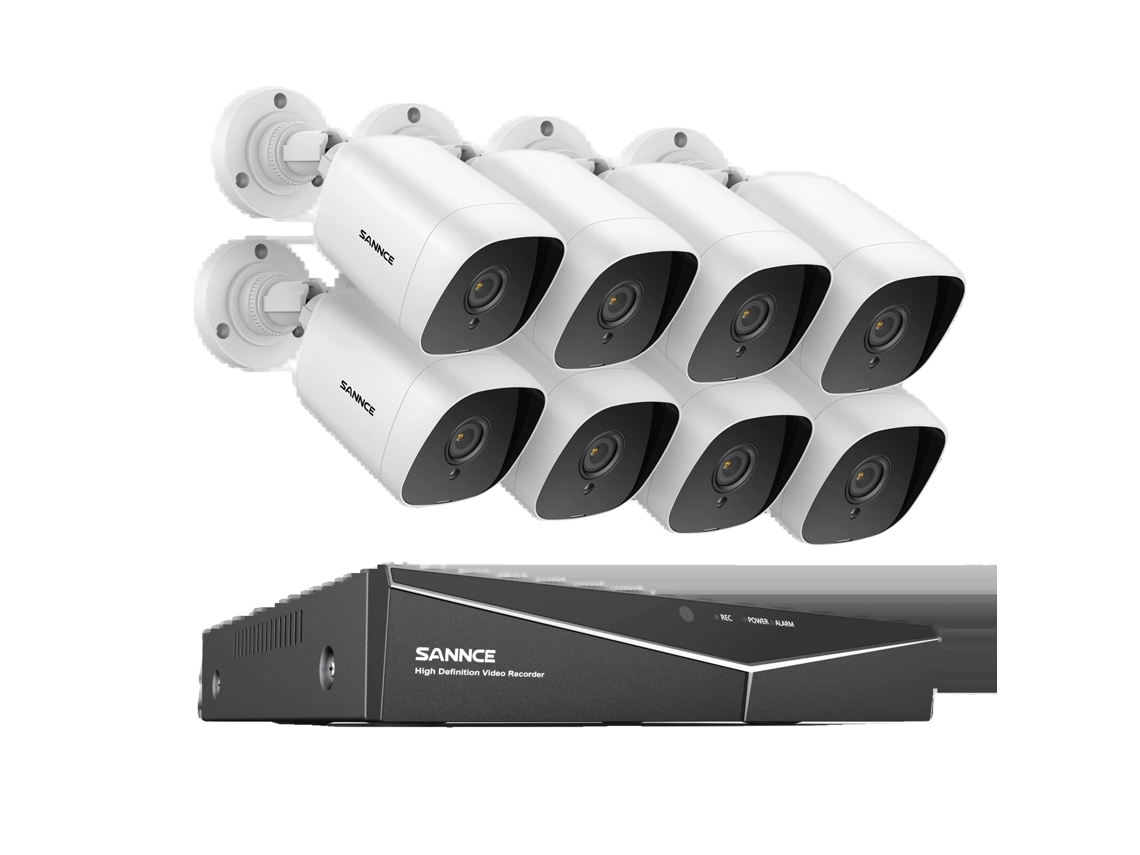 Sistema de CCTV, canales, cámaras, resolución 1080p, kit DVR de 8 canales y 8 piezas A, 1 unidad OEM