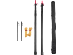 Pcs 235 Cm Pôle Tarp - 4 Secciones Réglables, Alliage En Aluminio | Pole De Tente Camping Para La