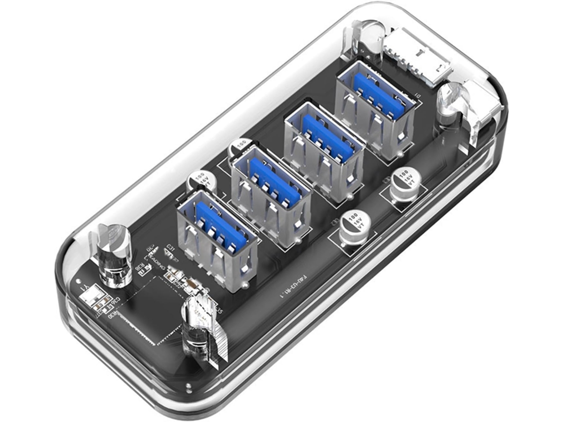 Adaptador Usb 3.0 De 4 Puertos, Divisor Para Ordenador Y Pc, Extensor De Transferencia De Datos.