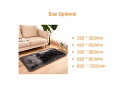 Rebe-almohadilla De Pelo De Oveja Falsa Ultra Suave Peluda Rectangular Alfombra Plush Para Sala Dormitorio Balcón Decorativa