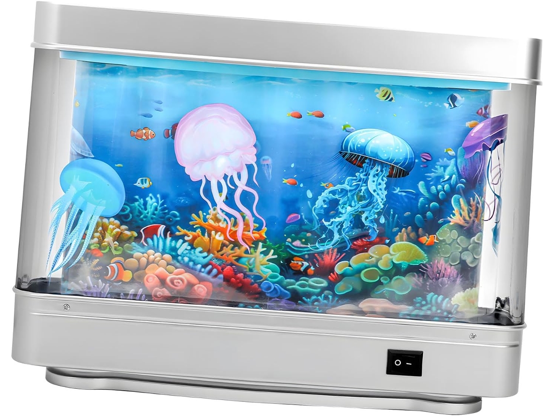 Lámpara Decorativa Luminosa Con Forma De Medusa Para Acuario, De Plástico Abs, Con Iluminación Led Segura.