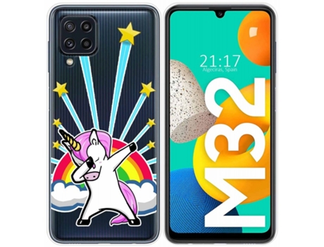 Carcasa Samsung Galaxy M32 TUMUNDOSMARTPHONE Dibujos Transparente Multicolor