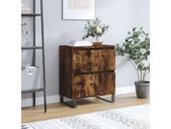 Aparador Madera Contrachapada Color Roble Ahumado 60x35x70 Cm