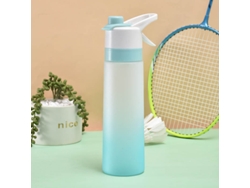 Botella De Agua Deportiva Con Boquilla - Degradado Azul Y Blanco, 700 Ml, Ligera Y Resistente, Apta Para La Práctica Deportiva.