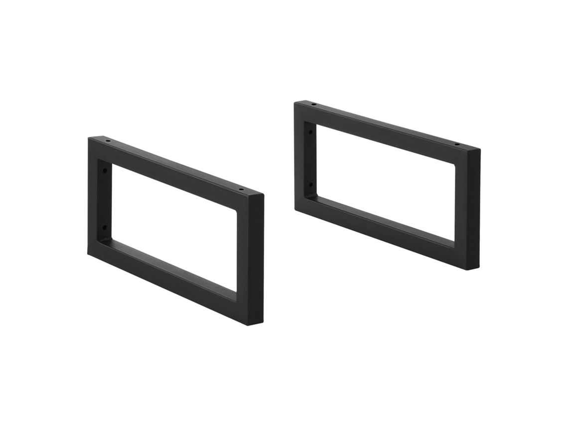 Juego de 2 Soportes Morales para Muebles de Acero [EN.CASA] 45 x 20 cm - Negro Mate)