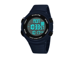 Reloj Deportivo Electrónico Para Hombre Panars, Resistente Al Agua Hasta 50 M, Azul Luminoso.