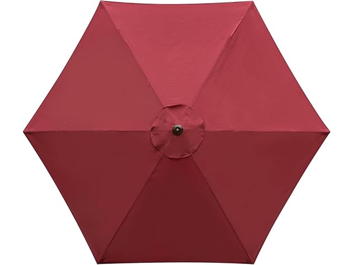 Funda de repuesto para sombrilla de patio de 2 m de diámetro y 6 varillas, color rojo Siurn
