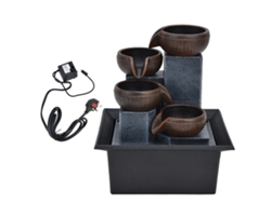 Fuente De Mesa Con Luz Led Amarilla, Decoración Feng Shui, Adorno De Escritorio, Enchufe Británico Ac220-240v