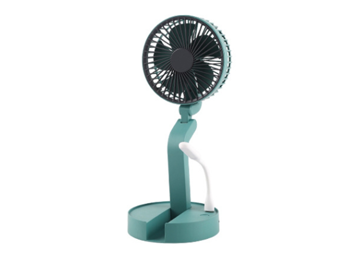 Ventilador de mesa plegable, potente y silencioso con luz USB.