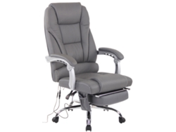 Silla de oficina Pacific de piel auténtica con función de masaje gris CLP