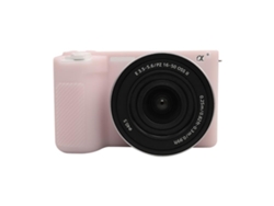 Capa Protetora De Silicone Macio Brilhante Para Sony Zv-e10 Ii / Zv-e10m2 Rosa Gelatinoso