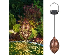 Rebe-lámpara Colgante Solar Neoglint 2v/0.3w Exterior Metal Ip67 600mah Luz Blanca Cálida+rgb Jardín Patio Camino