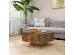 Mesa de Centro de Apoyo 60X60X31,5 Cm Madera Procesada Roble Ahumado