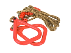 Anillo colgante de plástico ajustable Jinwei para gimnasia infantil, fitness y deportes con cuerda roja.
