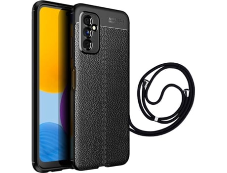 Funda Samsung M52 5G Rugged Leather con Cordon Negro