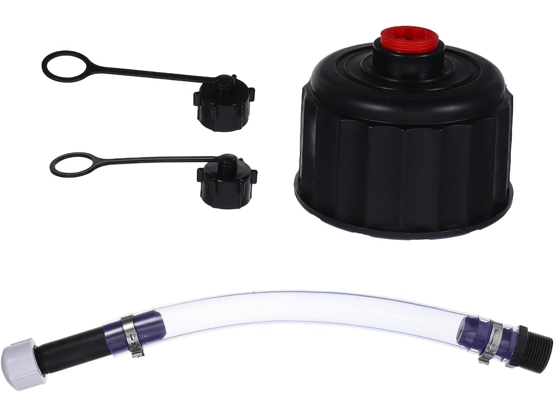 Kit De Suministro De Combustible De Competición Con Tapón De Manguera Negro, Lata Impermeable...