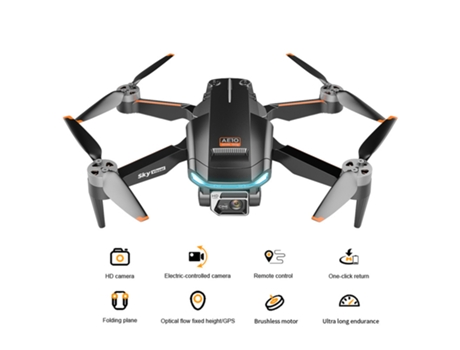 Mini dron de control remoto AE10 (4K - Duración de la batería: 25 min - Negro)