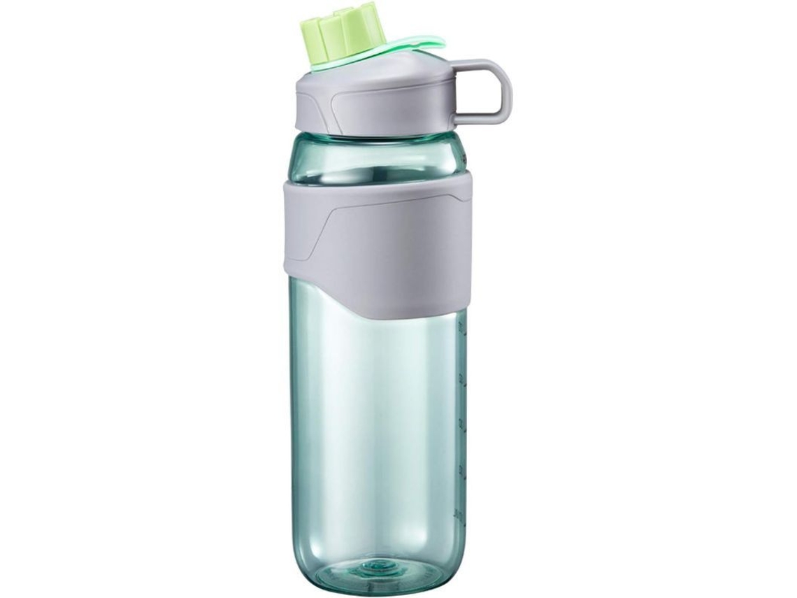 Botella Deportiva 900ml Verde Con Marcador De Tiempo Bpa Free Fácil De Limpiar