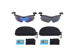 Rebe-2pcs Óculos De Sol Clip Para Boné Com Moldura Preta Polarizados Uv400 Para Dirigir, Pescar, Caminhada E Correr
