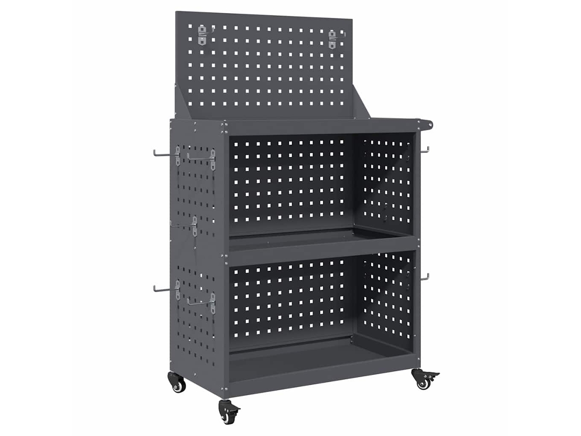 Maison Exclusive - Carro De Herramientas Con Estante Antracita 65 X 35 X 111 Cm