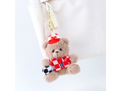 Llavero Oso Peluche Croacia Nº10 Copa Mundial 2026, Accesorio Hincha, Colgante Suave Regalo Fan Fútbol Calidad Premium