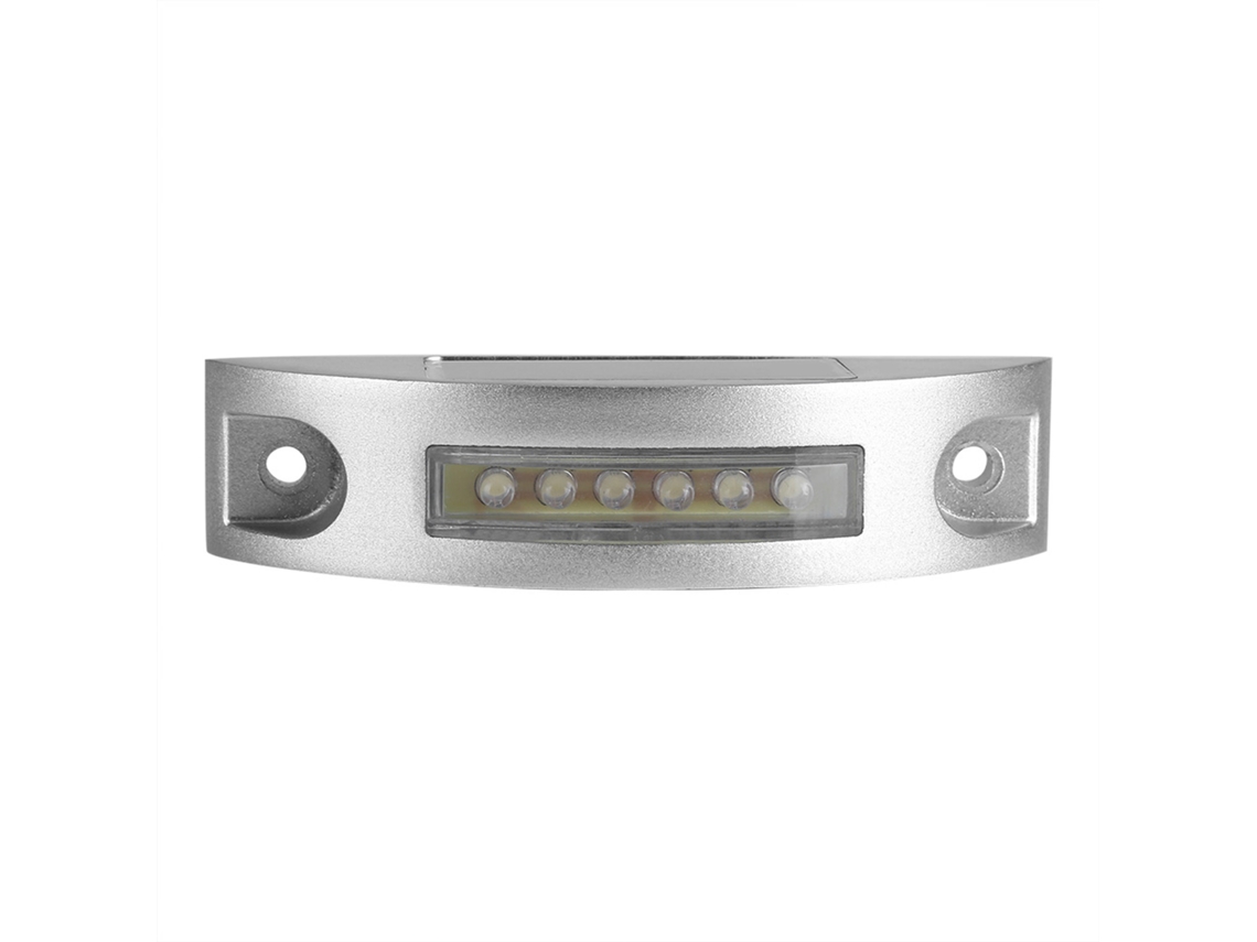 Lámpara Solar Led Impermeable De Aluminio Fundido Para Caminos, Aparcamientos Y Carreteras, Color Rojo, 6 Led.