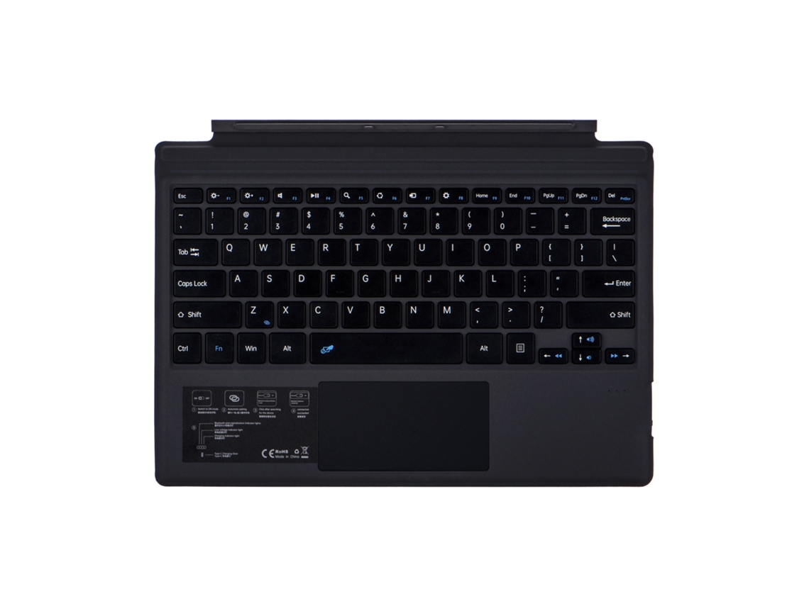 Compatible con Surface Pro 3/4/5/6/7+ Teclado (estándar) Negro texturizado
