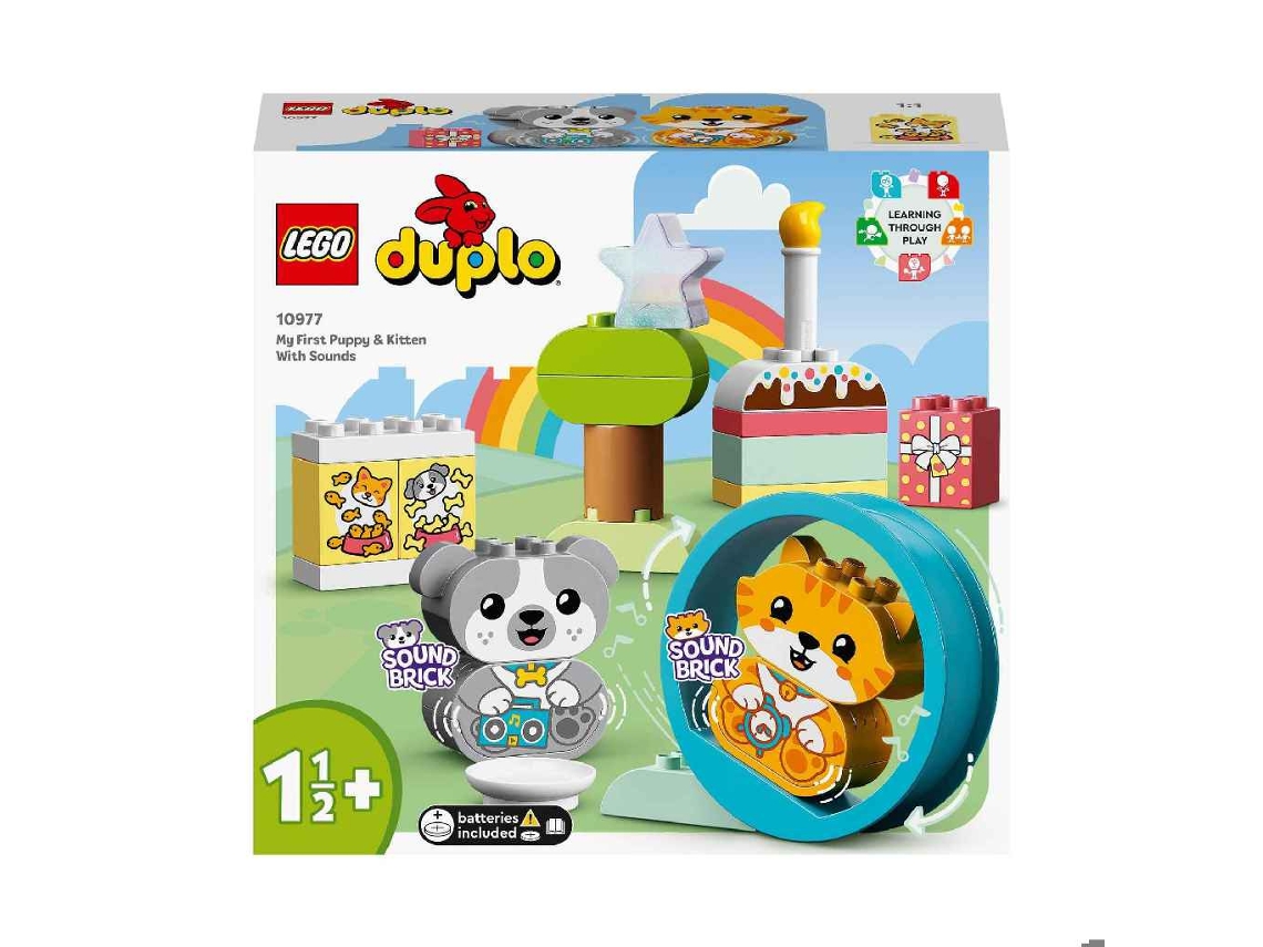 LEGO Duplo: O Meu Primeiro Cãozinho e Gatinho com Sons - 10977 