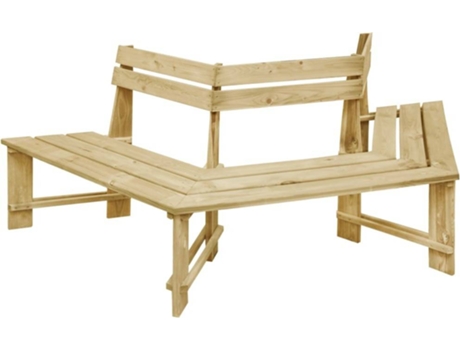 Banco de jardín VIDAXL Marrón Madera (240x208x87 cm)