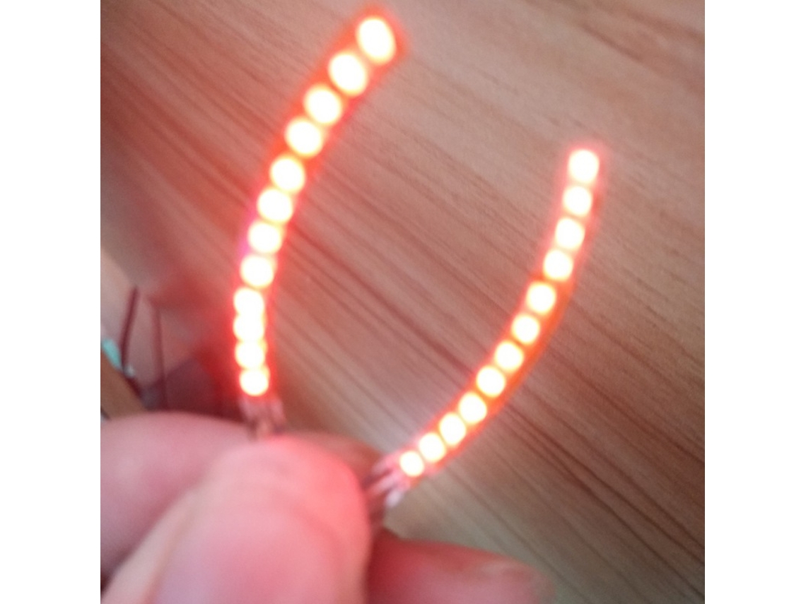 Cílios Postiços de Led À Prova D'água, Adequados para Cílios Postiços de 1cm a 1,5cm com Aplicação por Spray. MDUG (vermelho)