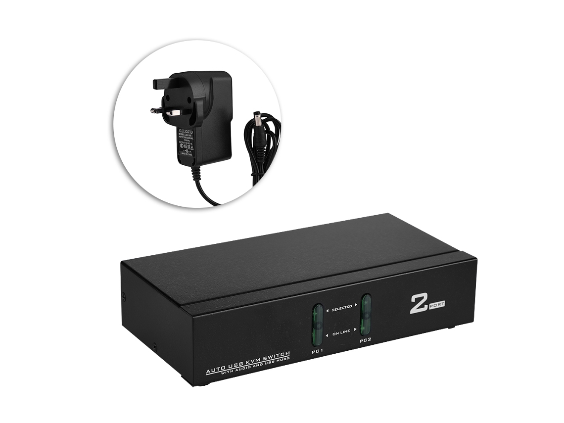 Conmutador Kvm (control De Escritorio 2 Entradas 1 Salida)
