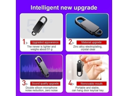 Mini grabadora digital, 320 horas de grabación, 15 horas de batería, 16 GB, Yizhood (plateada)