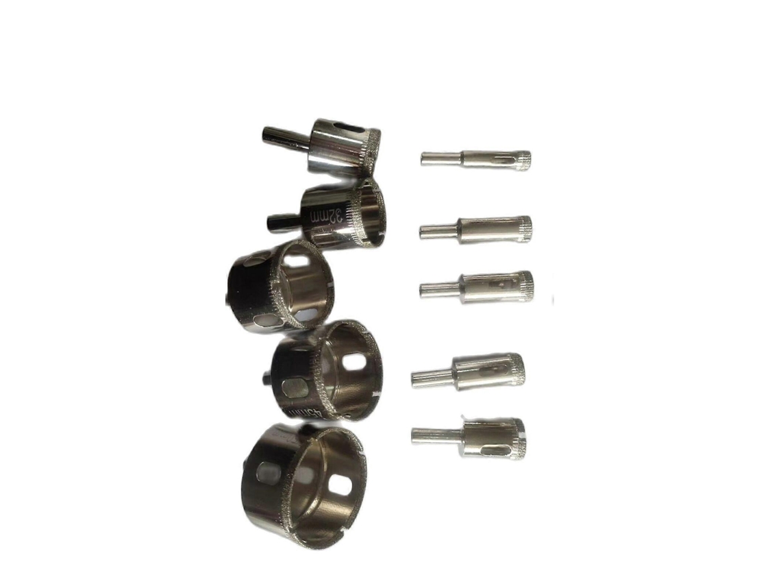 Juego de brocas de diamante para taladrar vidrio, azulejos, madera y mármol