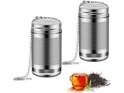Juego de 2 filtros de té de acero inoxidable, malla ultrafina para infusión profesional Tommy01