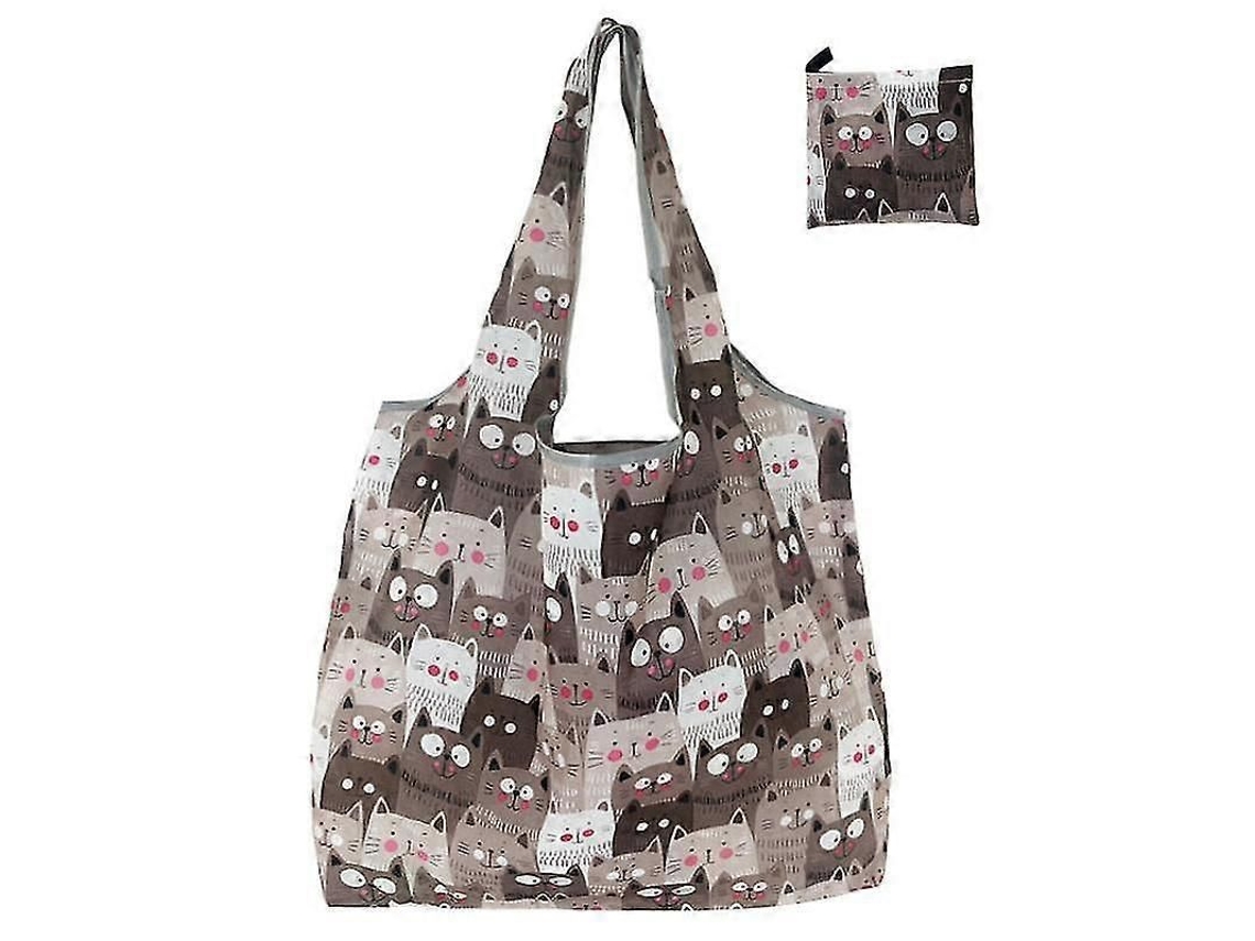 Bolsa de la compra plegable y ecológica con un estampado moderno, práctica y de gran capacidad, ideal para viajes y compras. GOKOCO