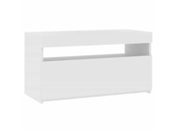 Mueble TV con luces LED 75x35x40 cm Blanco MAISON EXCLUSIVE