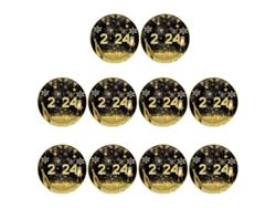 Juego de utensilios desechables Fastst: platos, servilletas, vasos y mantel para la celebración de Nochevieja de 2024.