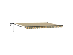 Toldo retráctil manual Vidaxl con LED de 4 x 3 m