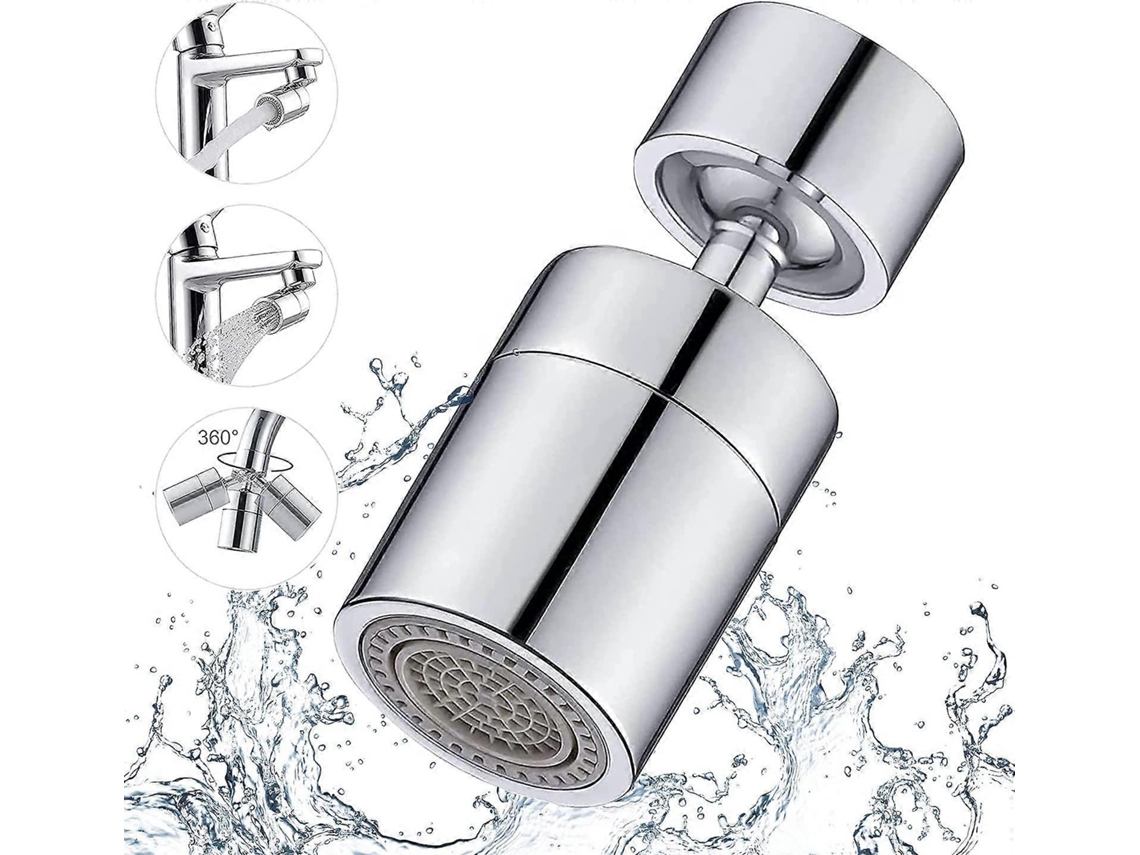 Aerador De Grifo Giratorio 360 Grados, 2 Modos Ajustables, Filtro Burbujeador Para Cocina Y Baño Con Adaptador