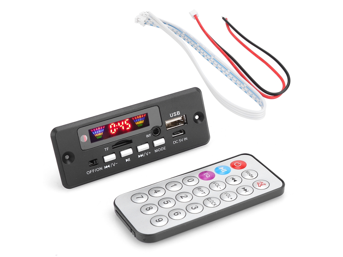 Módulo De Decodificador De Áudio Bluetooth 5.0 Com Controle Remoto, Suporta Mp3/flac/ape, Cartão Usb E Memória De Reprodução