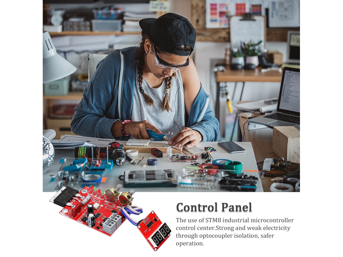 Panel De Control Digital Portátil Para Máquina De Soldadura Por Puntos Con Controlador De Tiempo Y Corriente.