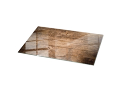 Espejo de sobremesa rectangular (100 x 50 cm - Estructura de tablones de madera - Marrón)